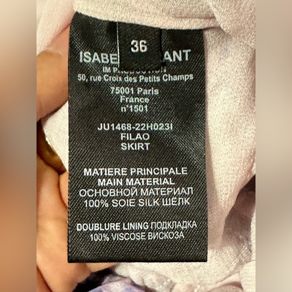 NEW ISABEL MARANT Filao Bow-Detailed Silk Crepe De Chine Mini Skirt Sz 36 Floral - Picture 6 of 11